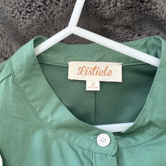 Late Spring Puff Sleeves Ruffle Mini
Dress Green - Picture 3 of 4